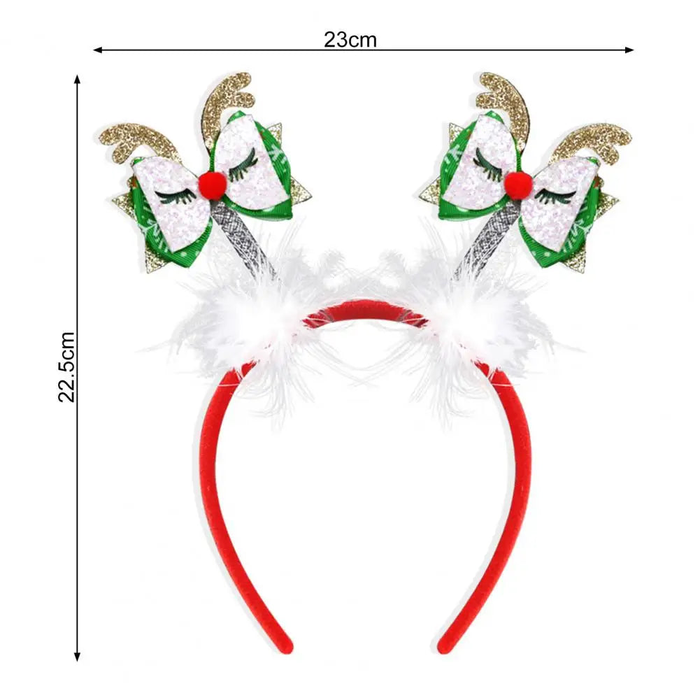 Christmas Headbands Snowman Reindeer Antler Headband Santa Hat Antlers Hair Hoop Plastic Festive Holiday Headbands