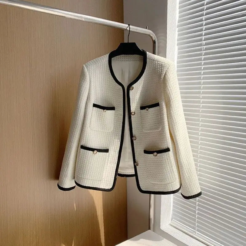 Fashionable Jacket for Short Women's Autumn Winter New Tweed Versatile Top