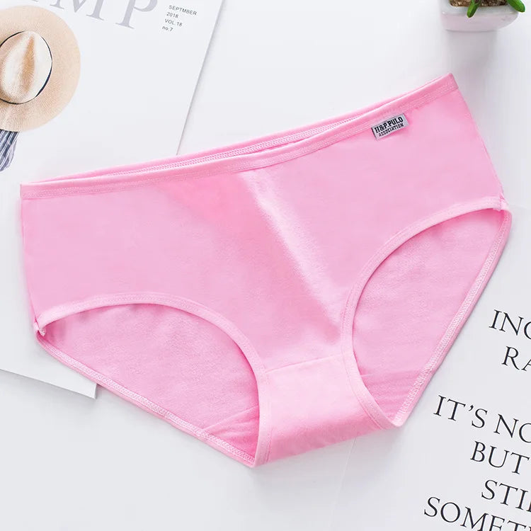7Pcs Panties for Women Cotton Underwear Plus Size Sexy Briefs Girls Breathable Soft Lingerie Female Cute Solid Color Underpants