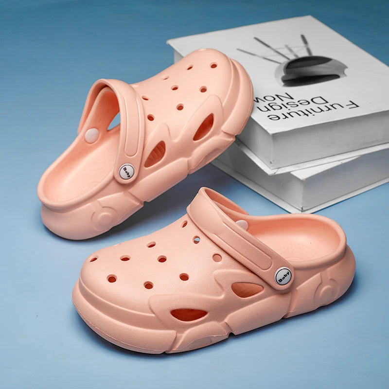 Kids Slippers Solid Soft Sandals Lightweight Comfortable Children Outdoor Garden Shoes Home Fashion Slides Orginal Summer Soft