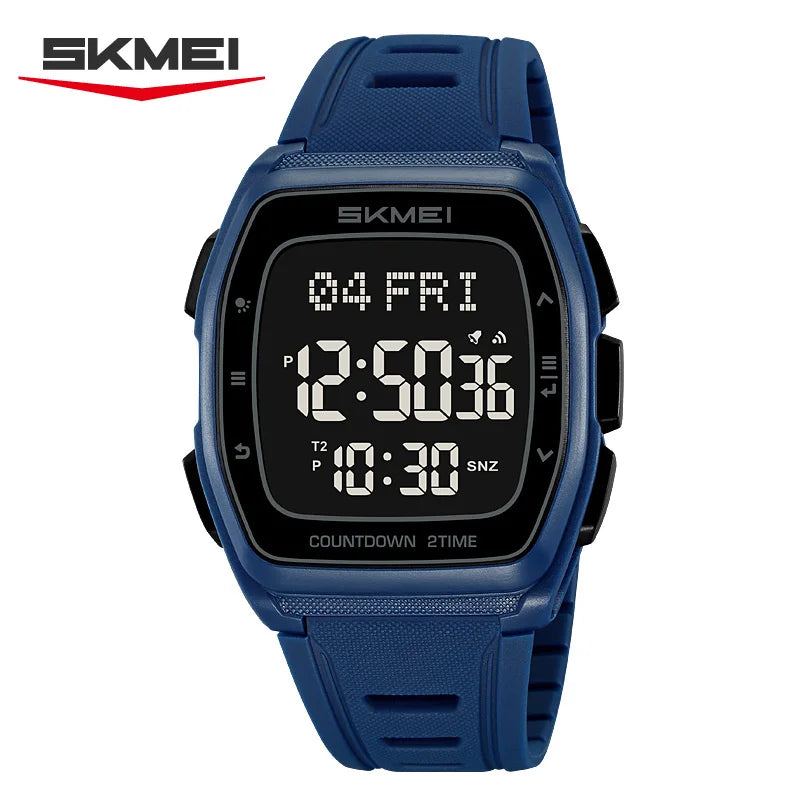 SKMEI 2441 LED Display Electronic Mens Wristwatches Waterproof Countdown Sport Watch for Men Military Digital Clock Reloj Hombre