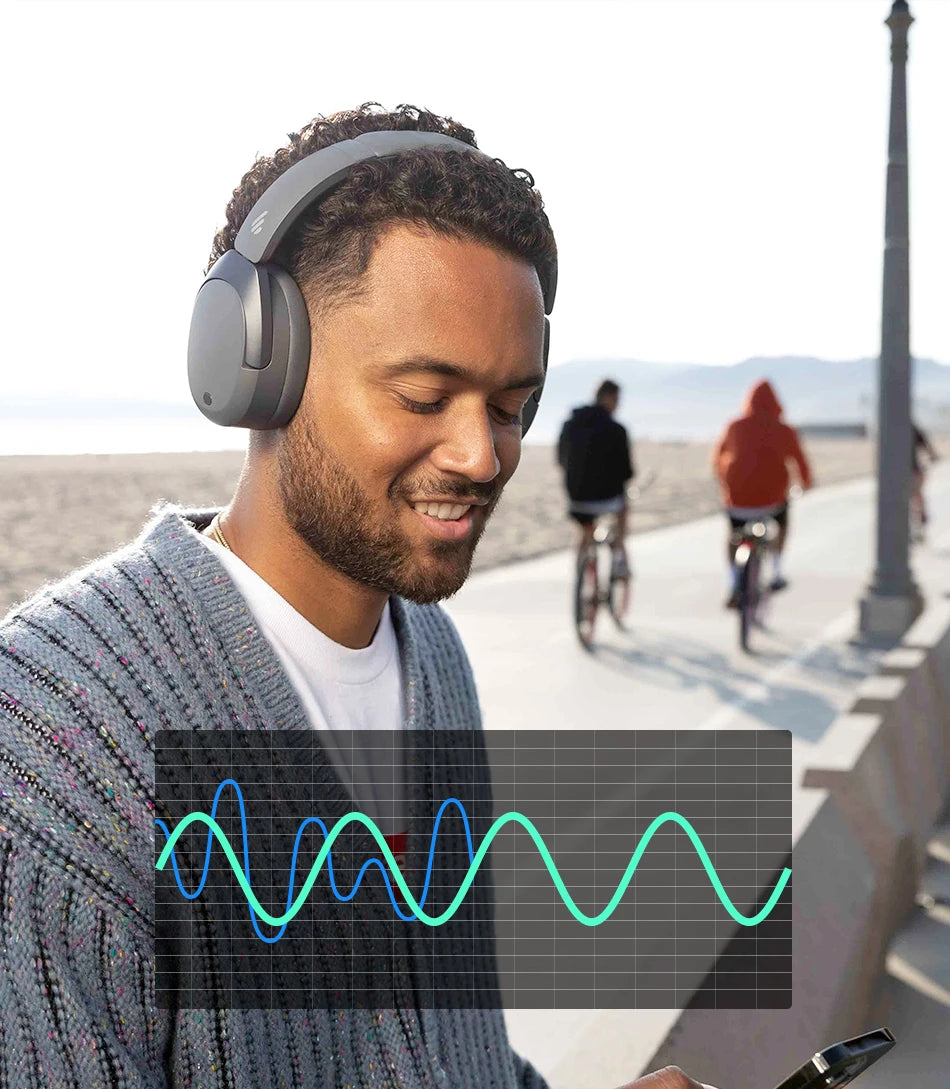 Edifier W830NB Wireless Headphones -45dB Active Noise Cancelling Hi-Res Over-Ear Headset LDAC 94H Battery Life Bluetooth 5.4