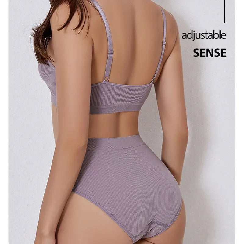 Women Bra Set Panties Sexy Push Up Bralette Female Fitness Seamless Underwear Sports Lingerie Brassiere Set Tank Crop Tops S-XL