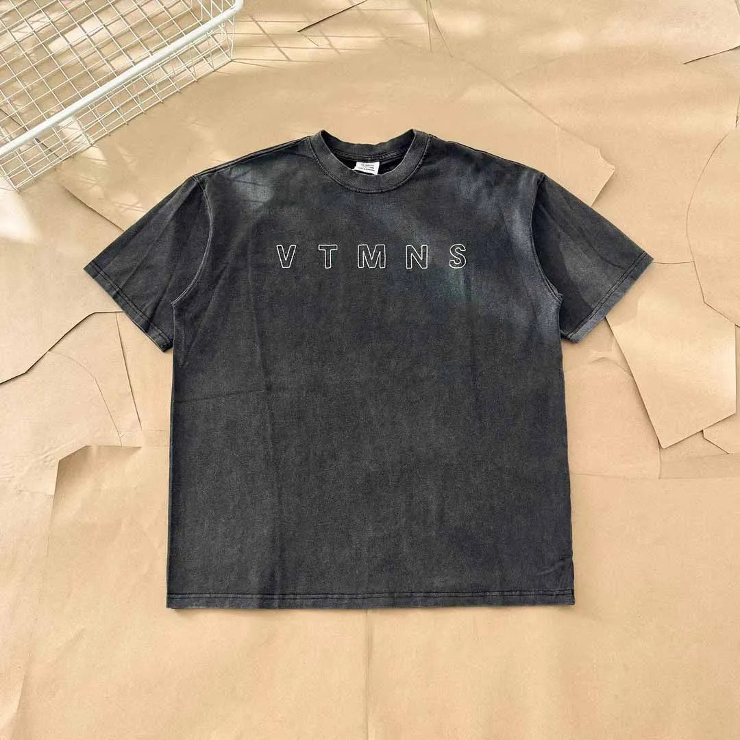 Top Grade LIMITED EDITIONS VT Logo Printed Women Men T shirts Tees Oversized Men Casual Cotton T shirt