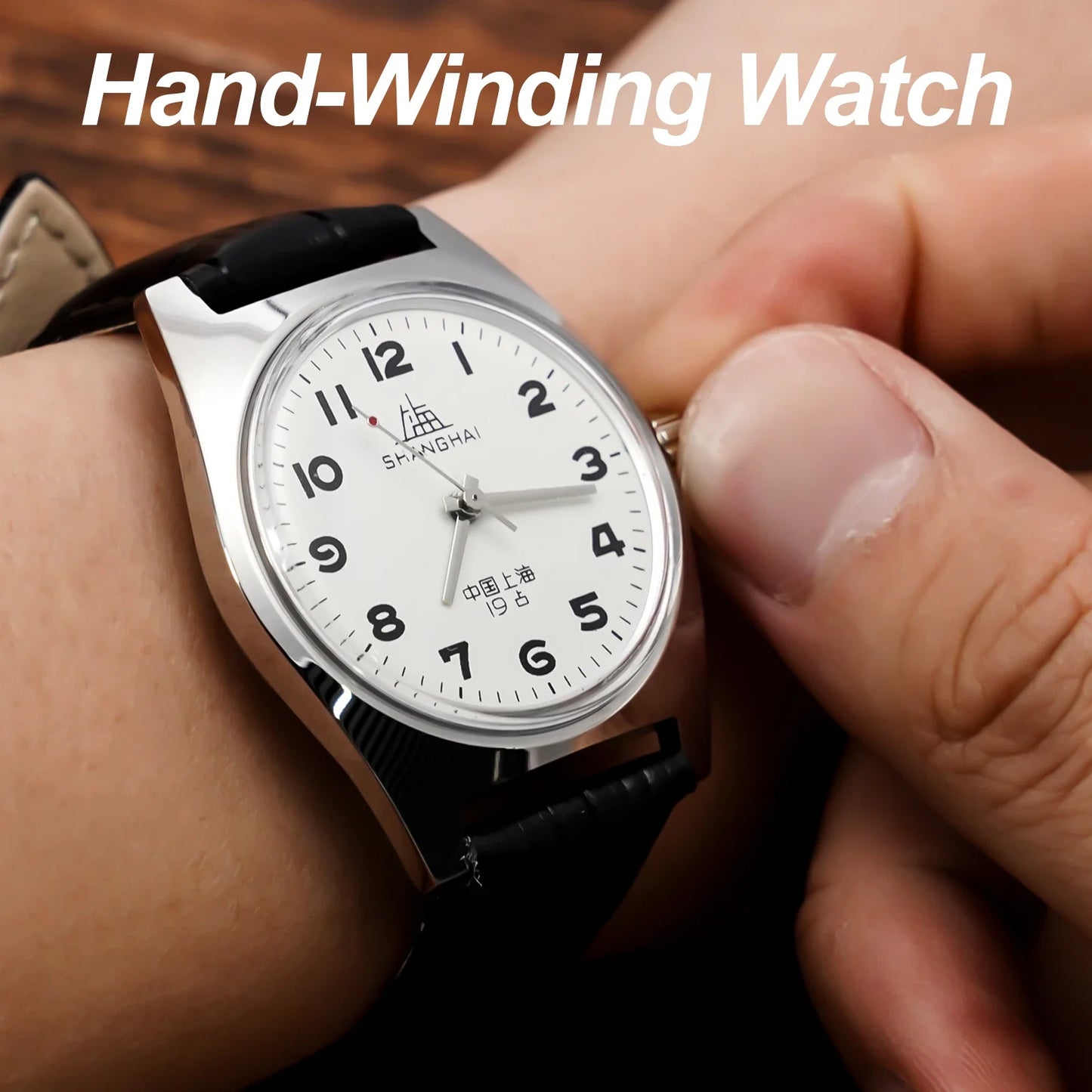 Vintage-Inspired Shanghai 7120 Watch 36mm - Mechanical Men's Wristwatch for Collectors & Watch Enthusiasts