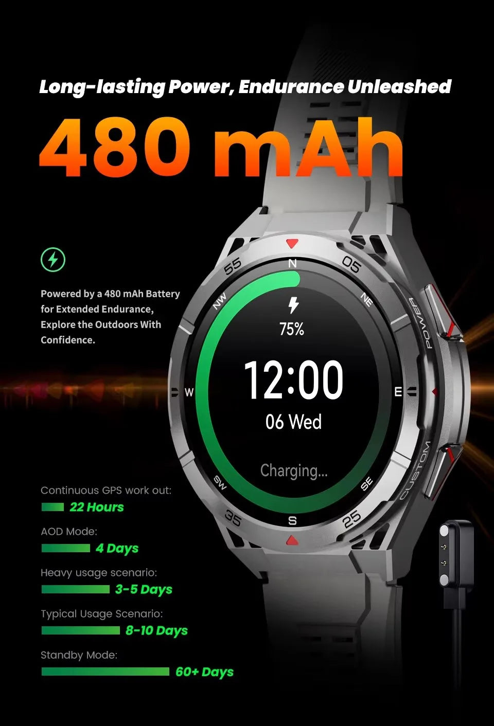 X2B Smart Watch GPS Positioning Men Outdoor Sport Bluetooth Calling AI Voice Health Monitoring Fitness Tracker Smartwatch