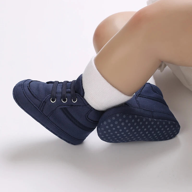Baby Shoes Boys Girls High Top Casual Soft Sole Newborn Toddler Sports 0-18 Months