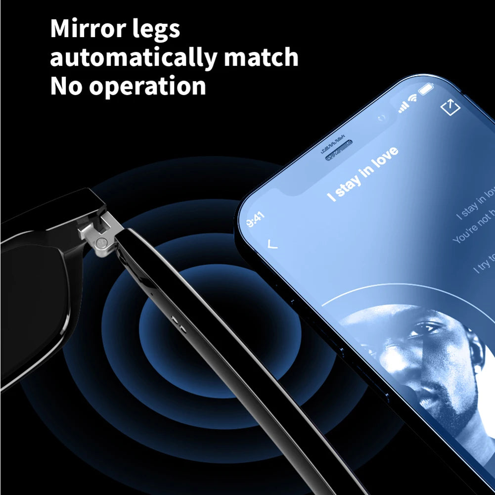 Smart Glasses AI Voice Assistant Camera Glasses Remote Shooting Outdoor Sport Glasses with Camera Open Ear Sound Mic & Speakers