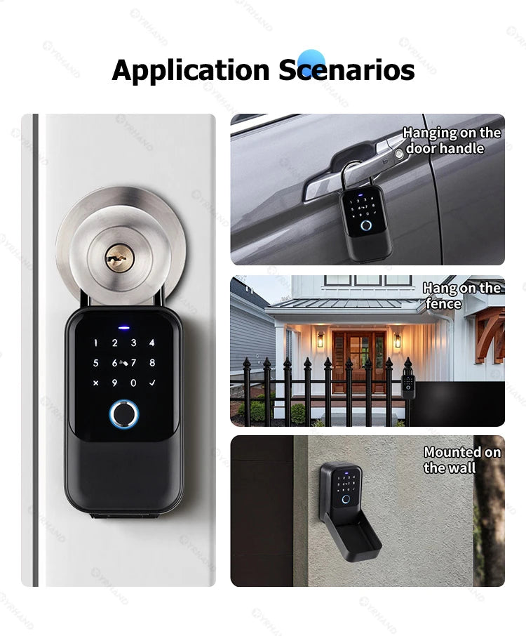 TTlock Smartkey Lock Box Home Key Wireless Smartlock Box Electronic Key Box App Digital Code Bluetooth Key Safe Padlock for Host