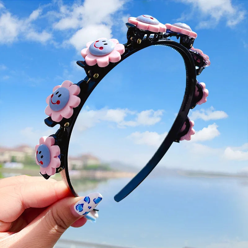 New Cute Cartoon Hairbands Girls Flowers Fruits Shape Hair Hoop Bands Korea Headwear Children for Kids Hair Accessories Gift