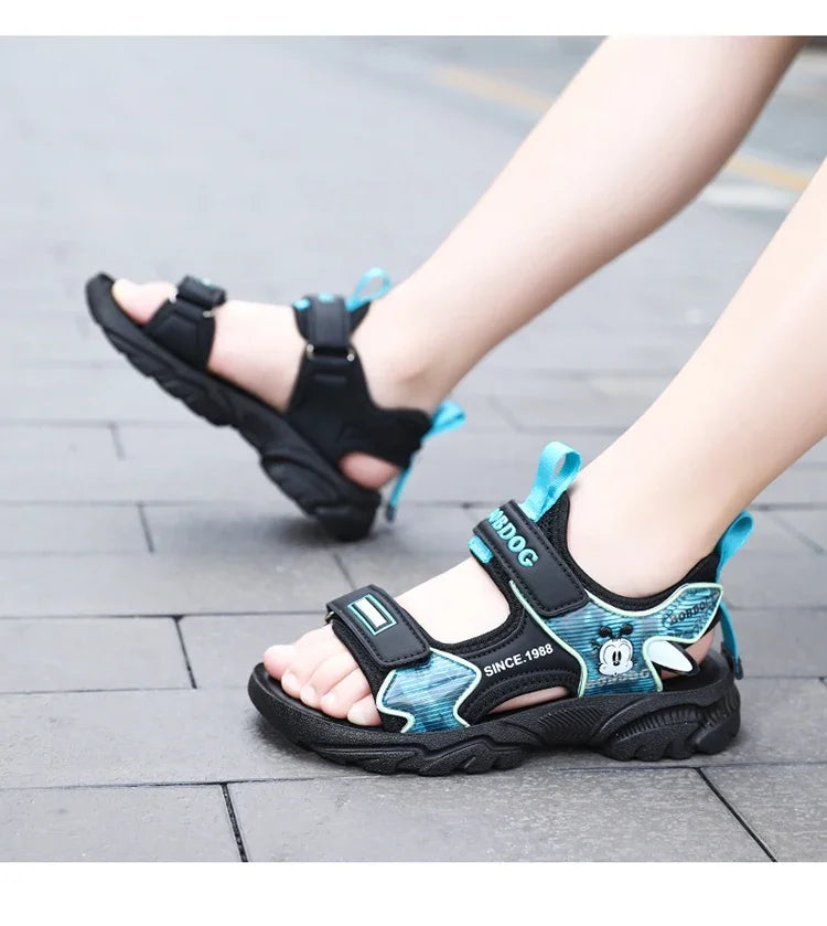 Kids Summer Shoes Fashion Big Boys Beach Sandals Children Casual Sports Sandals Color Matching Anti-skid Classic Size 28-40