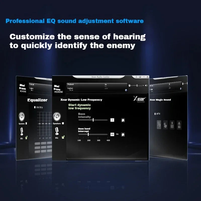 MCHOSE V9 Pro Wireless 3-Mode Headphones Esports Noise Reduction Mic Customizable Head-mounted Earphones for Music Gaming PC