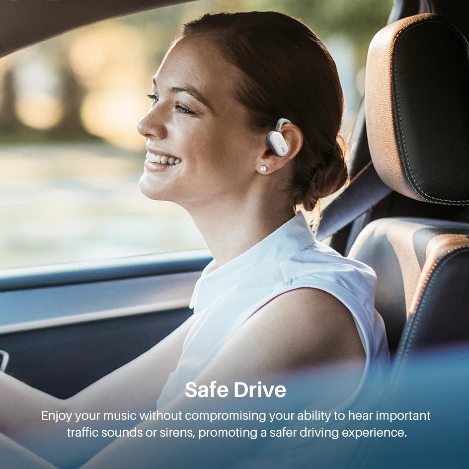 Refurbished TOZO Open Ear Hooks Headphones OWS Wireless Bluetooth 5.3 Earphones Earbuds Adjustable Music Sport HiFi Stereo Sound