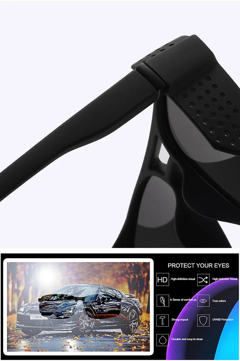 Polarized Fishing Glasses for Men UV400 Protection Driving Running Cycling  Sunglasses Designer Windproof Square Ski Goggles