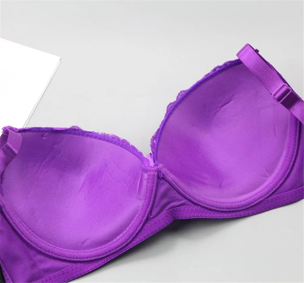 BCHRAYIUP Women's Sexy Underwire Padded Bra Set Plunge Full Cup Lingerie Panties Bra Set 32 34 36 38 40 42 44 46 A B C D E F