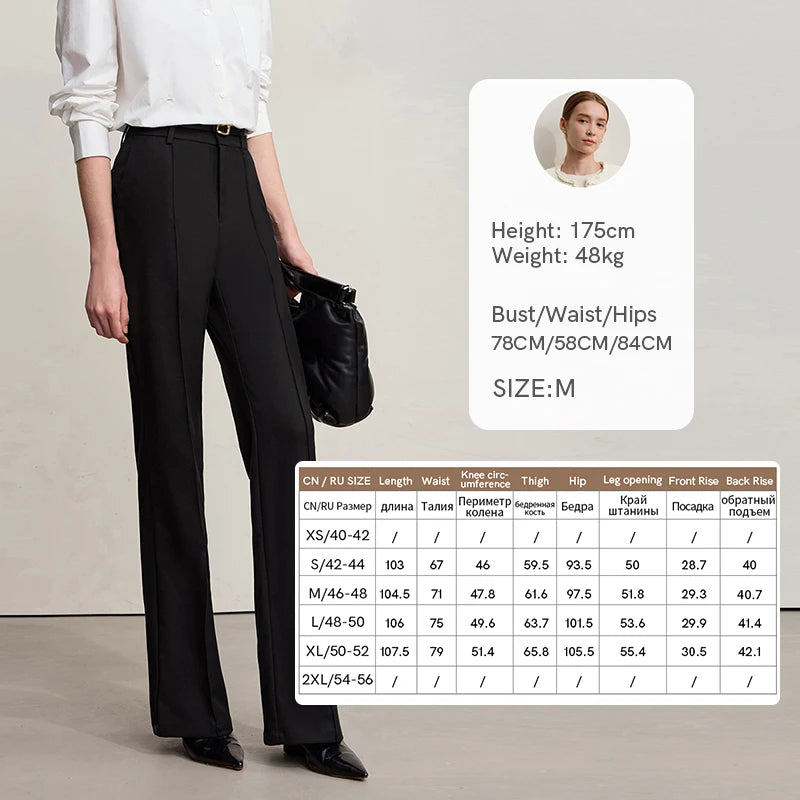 Amii Minimalist Women Pants 2025 Winter New Commuting Versatile Woman Clothes Casual Solid Color Straight Trousers 12544139