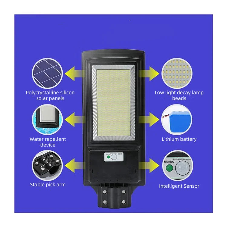 2024 New Solar Street Light Outdoor 200w, 300w, 400w Multi Functional Public Lighting 5 Units for Sale