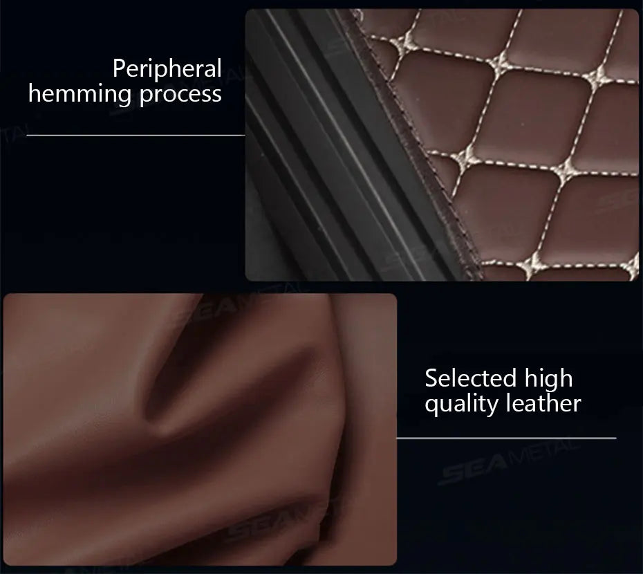 SEAMETAL 4Pcs Car Floor Mat Full Set Universal Non-Slip Auto Carpet Waterproof All-Weather Car Mat Anti Scratch Cargo Liner