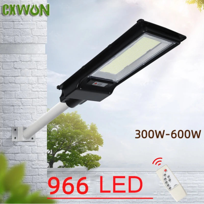 Solar Street Lights with Radar Sensor Outdoor Lighting Solar Powered Road  Light Remote Garden Patio Security Flood Light