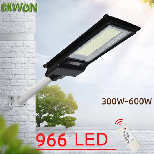 Solar Street Lights with Radar Sensor Outdoor Lighting Solar Powered Road  Light Remote Garden Patio Security Flood Light