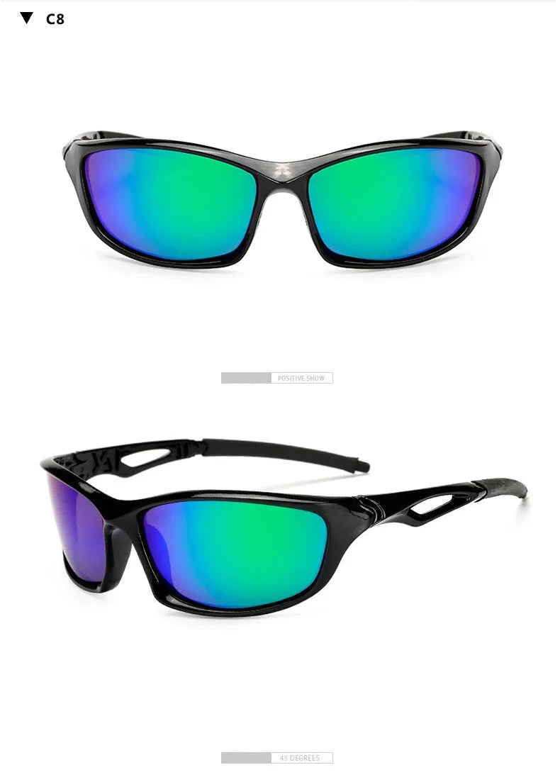 Polarized Sunglasses Designer Square Sports Sun Glasses for Men Driving Fishing Cycling Climbing Skiing Black Frame Goggle UV400