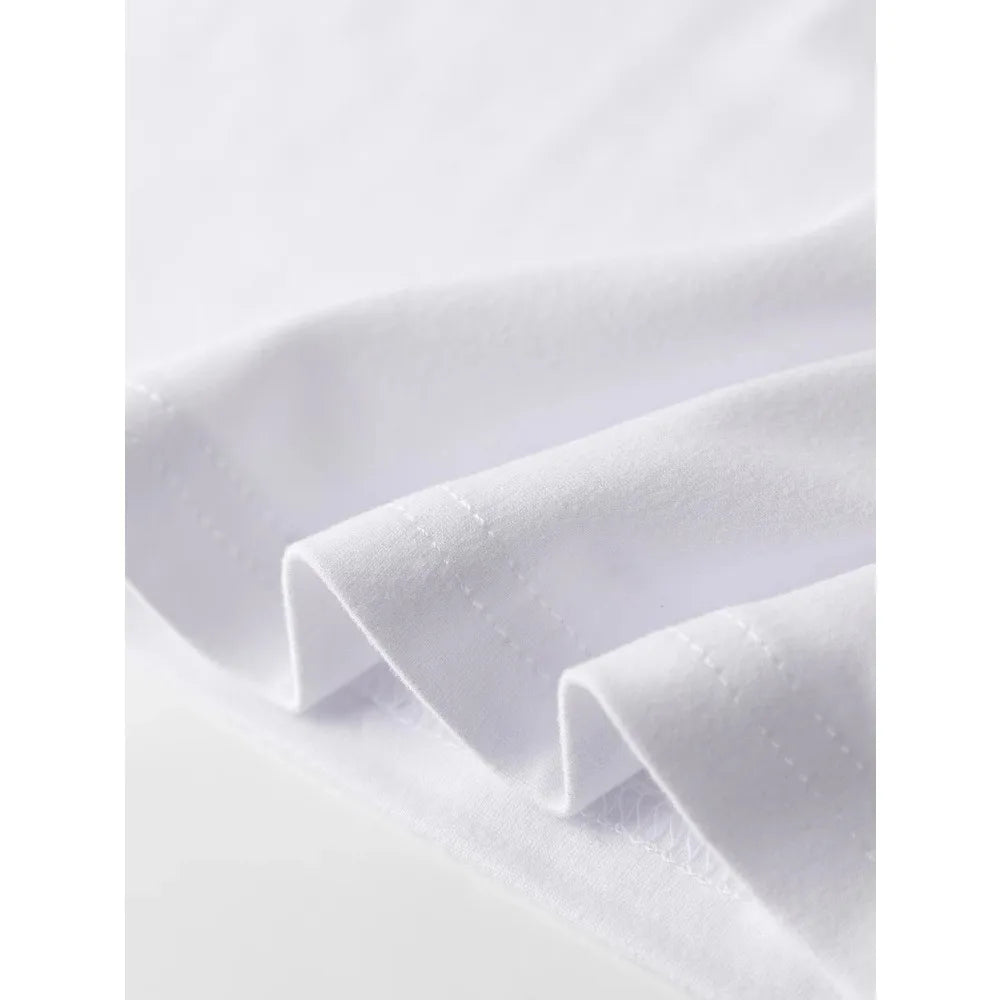 Women's 100% Cotton T-shirt Round Neck Casual Print Suitable for Spring Summer and Autumn Machine Washable Large Size