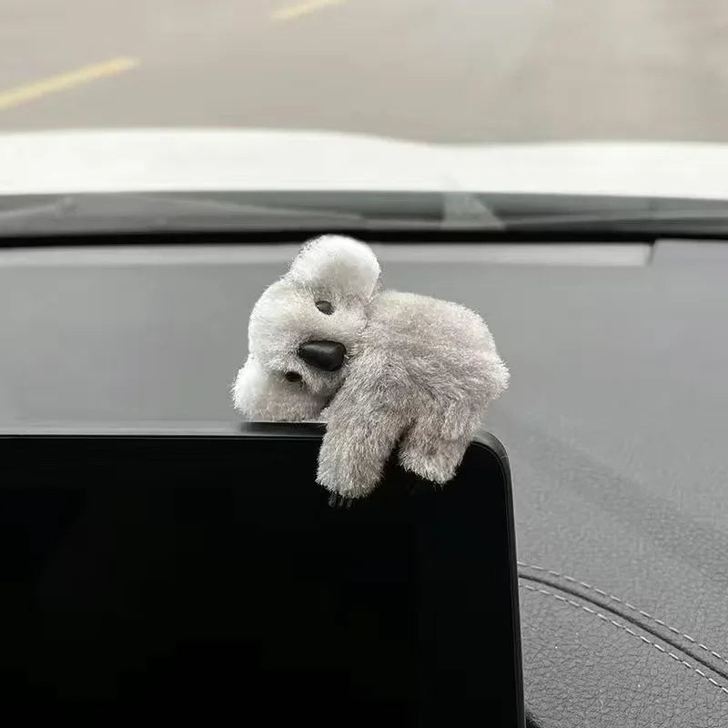 Plush Cute Koala Auto Rearview Mirror Control Screen Decoration.