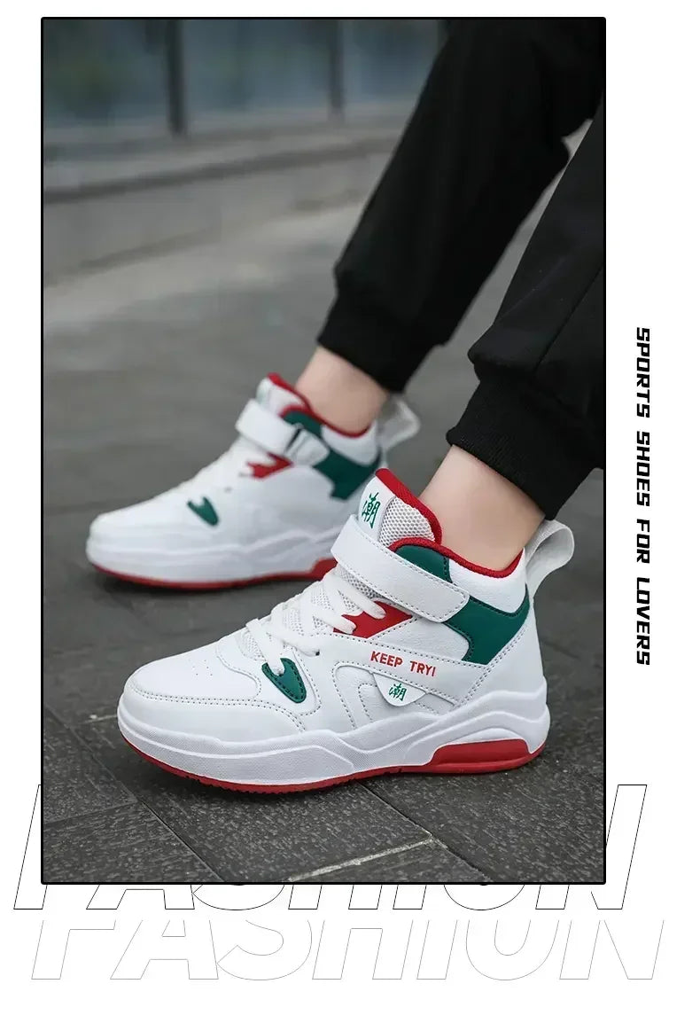 Children Basketball Kids Shoes New Children Sneakers Child Shoes High-Quality Durable Light Breathable Soled Anti-Slip Trainer