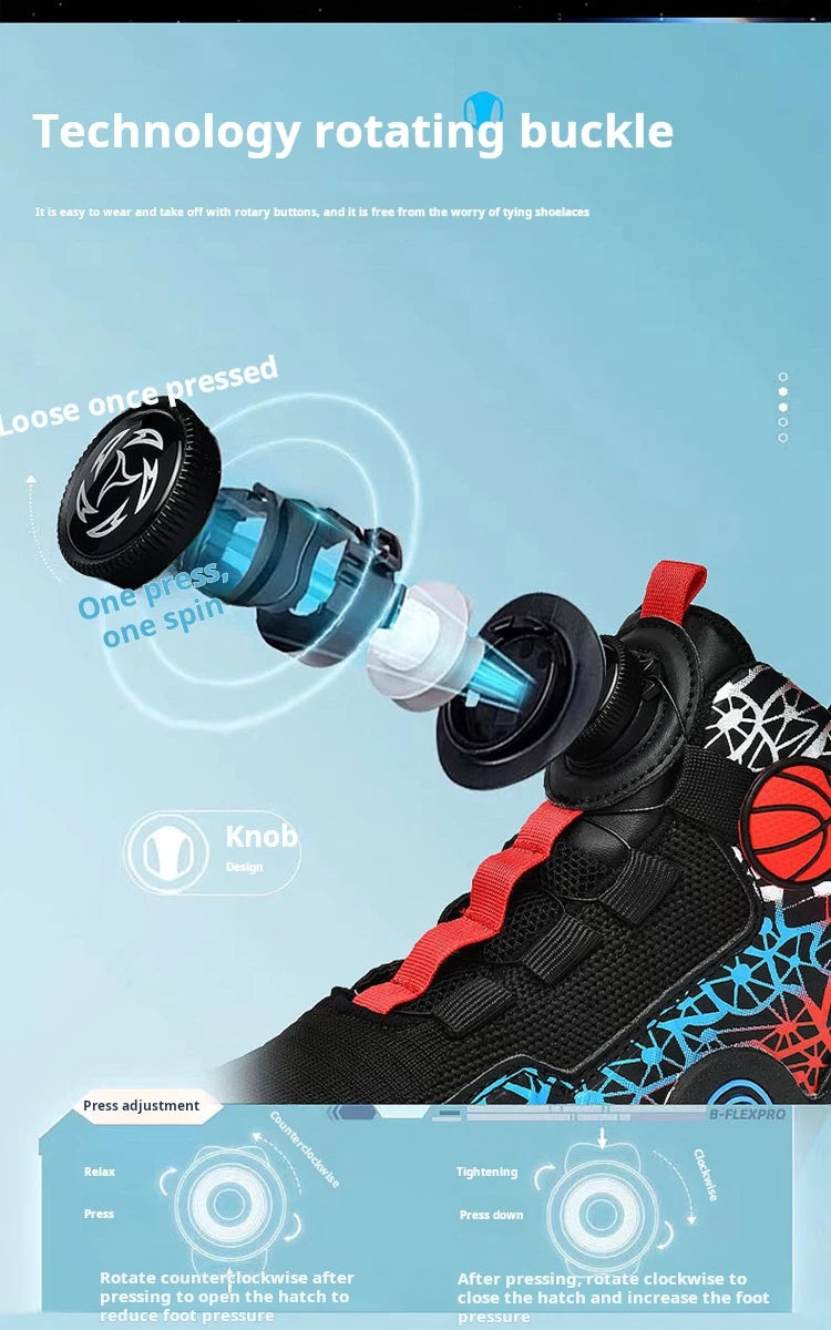 Children Basketball Shoes Original Design 2024 New Indoor Field Training Sports Shoes Comfortable Boy Basketball Shoes for Kids