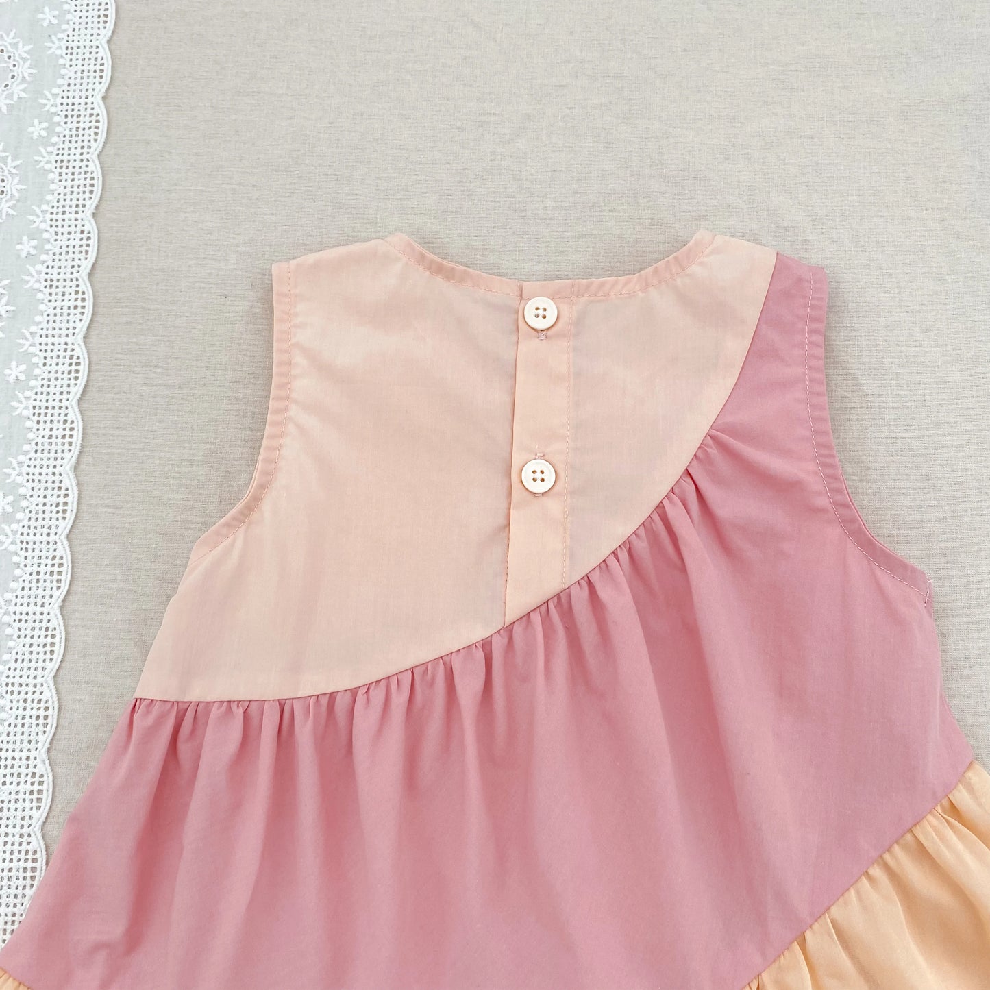 2025 Kids Clothes Summer Cotton Dress Baby Girls Clothes Cartoon Splicing Colors Dresses Children's Clothing Vestidos Cotton