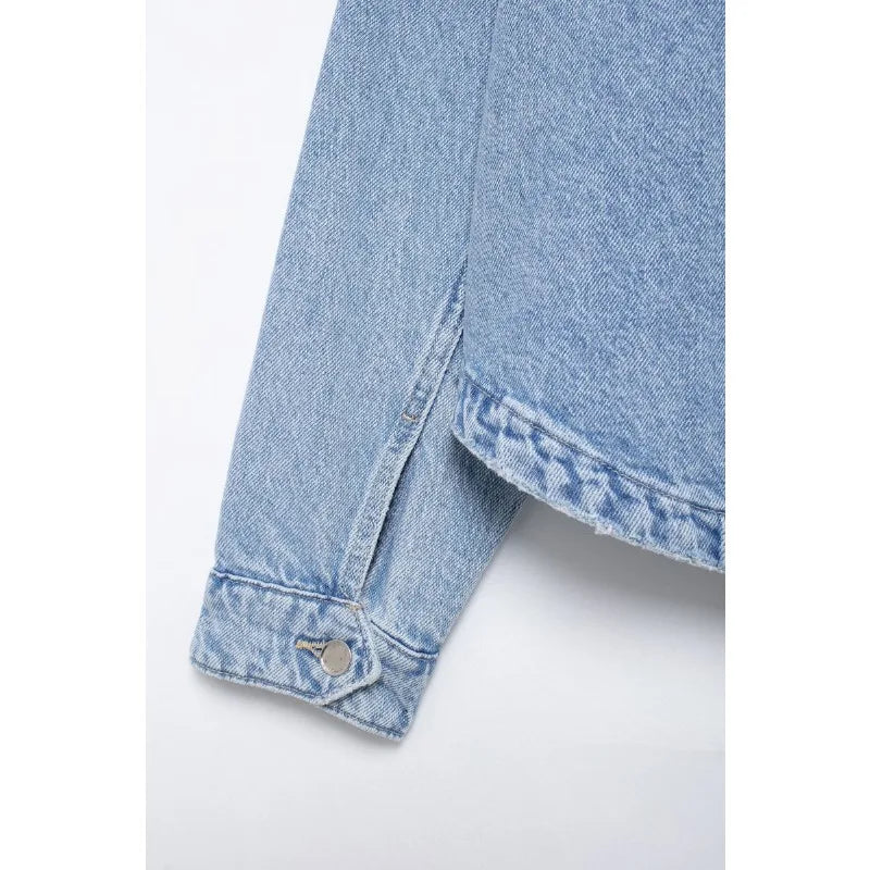 Denim Jackets Women Summer 2024 Elegant and Pretty Women's Coats Ladies Fashion Urban Coats Y2k Solid Lady Jackets