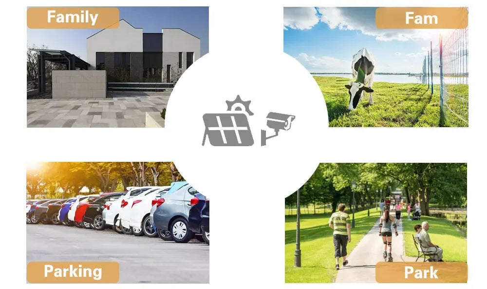 Solar Security Camera 4K 8MP Wireless PTZ Outdoor 360° Coverage 2-Way Audio Human Detection Night Vision 256GB WiFi/IP PIR Alarm