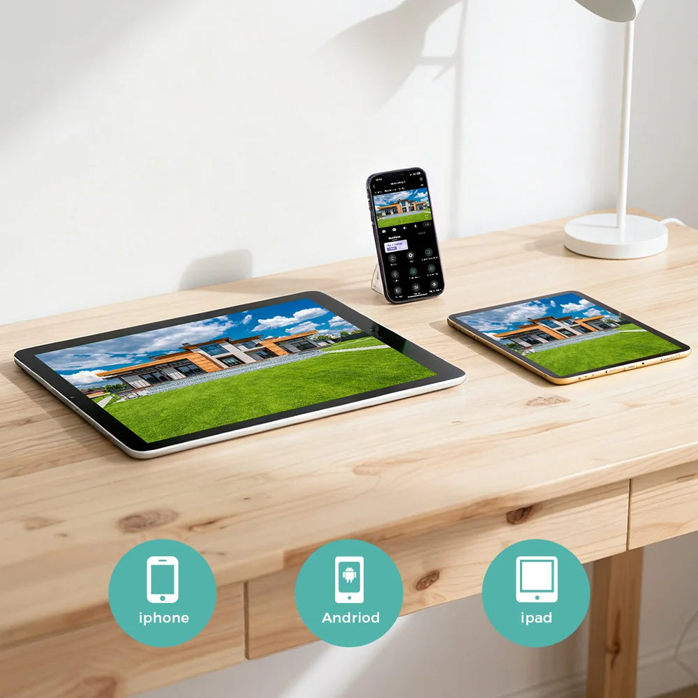 Solar Powered WiFi Security Camera Outdoor 3MP HD with Color Night Vision Two Way Audio Motion Detection & Pan - Tilt Control