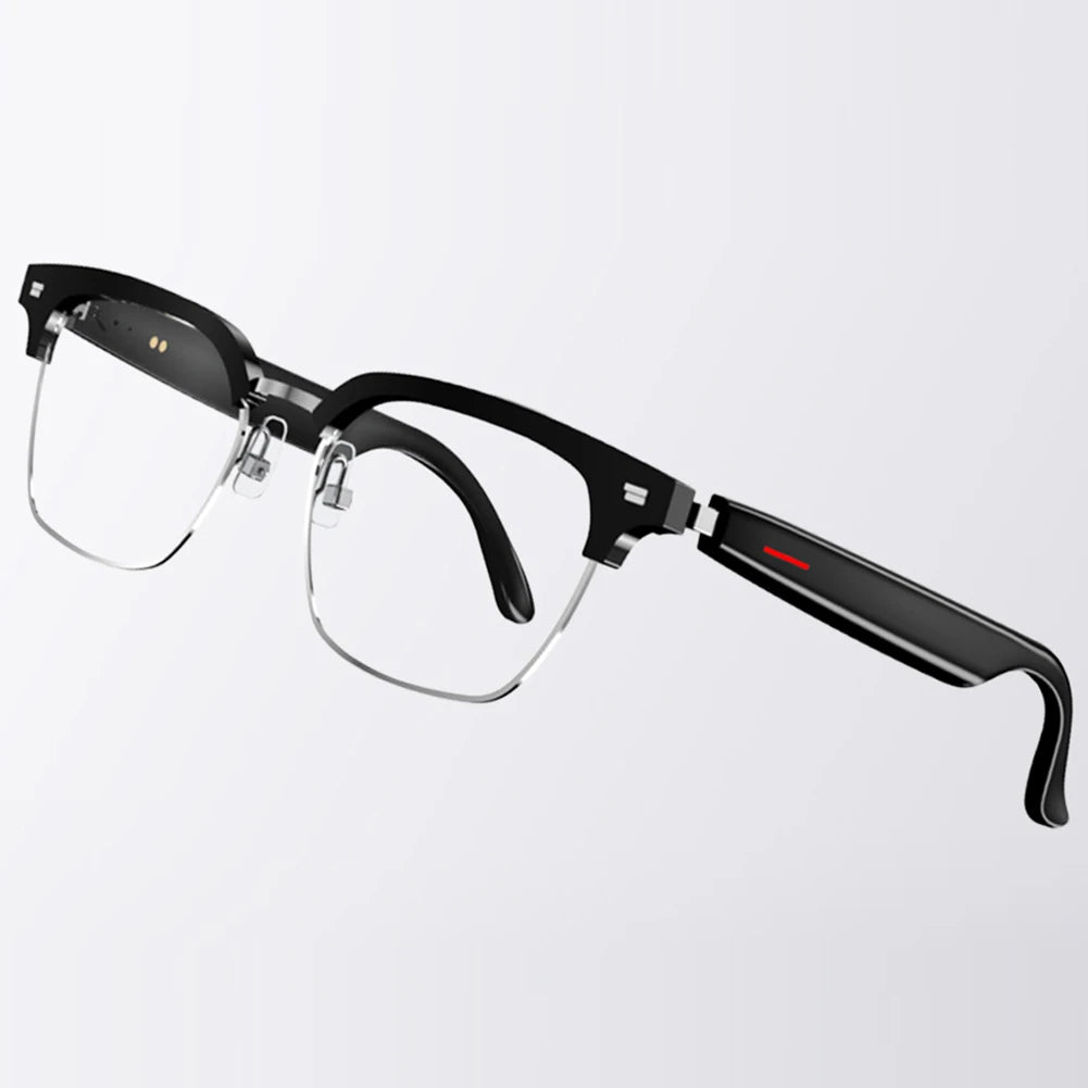 Smart Glasses AI Voice Assistant Camera Glasses Remote Shooting Outdoor Sport Glasses with Camera Open Ear Sound Mic & Speakers