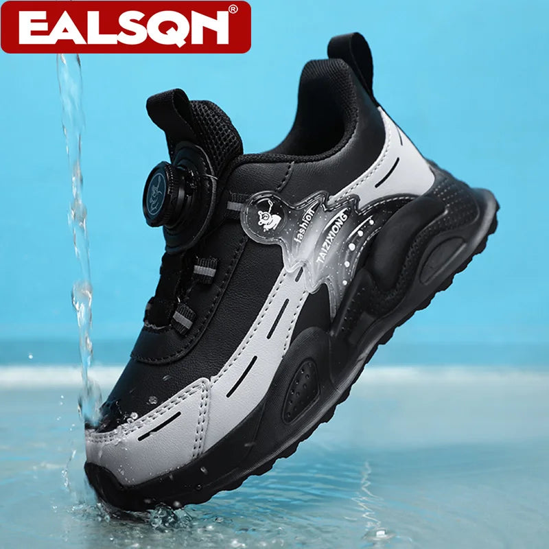 Fashion Children Shoes Boy Sneaker Non-slip School Casual Walking Shoes Leather Tennis Sport Shoes for Kids Girls 5 To 16 Years