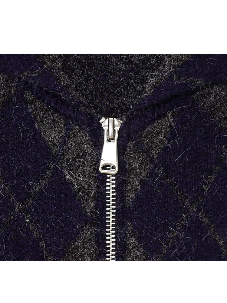 Women's Knitted Jacket 2025 Women Long Sleeve Zipper Leisure Jackets High Street Short Coats Lady Autumn New Fashion Outerwears