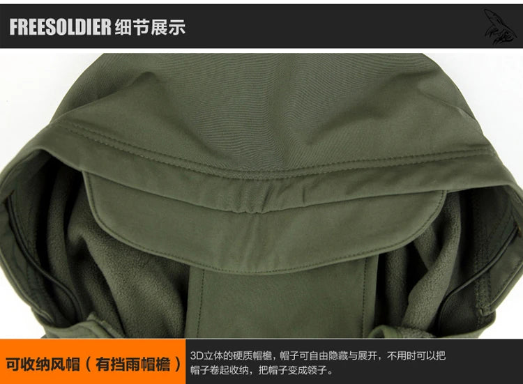 Fleece Autumn Military Men Jacket Waterproof Suit Fishing Warm Hiking Men Tracksuits Set for Men Jackets Suits Thermal Winter