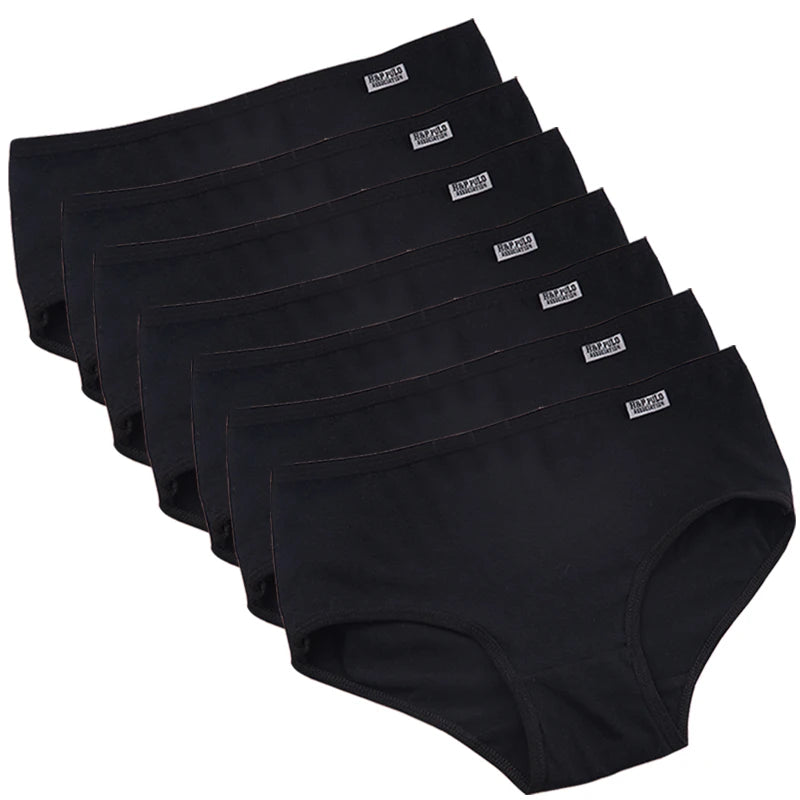 7Pcs Panties for Women Cotton Underwear Plus Size Sexy Briefs Girls Breathable Soft Lingerie Female Cute Solid Color Underpants