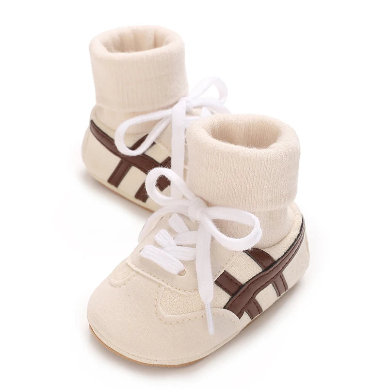 Spring and Autumn Baby Shoes for Boys and Girls 0-1 Years Old Shoes and Socks Do Not Drop Soft Bottom Anti Slip Sneakers 6-12M