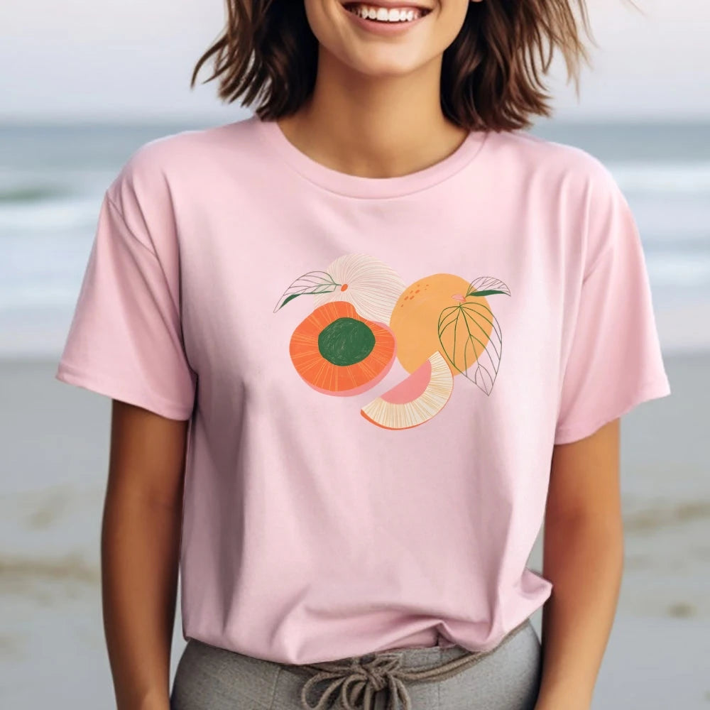 Breathable Cotton T-Shirt Women Y2K Inspired Graphic Design Tops With Lightweight Fabric Versatile Basic Wardrobe Essential