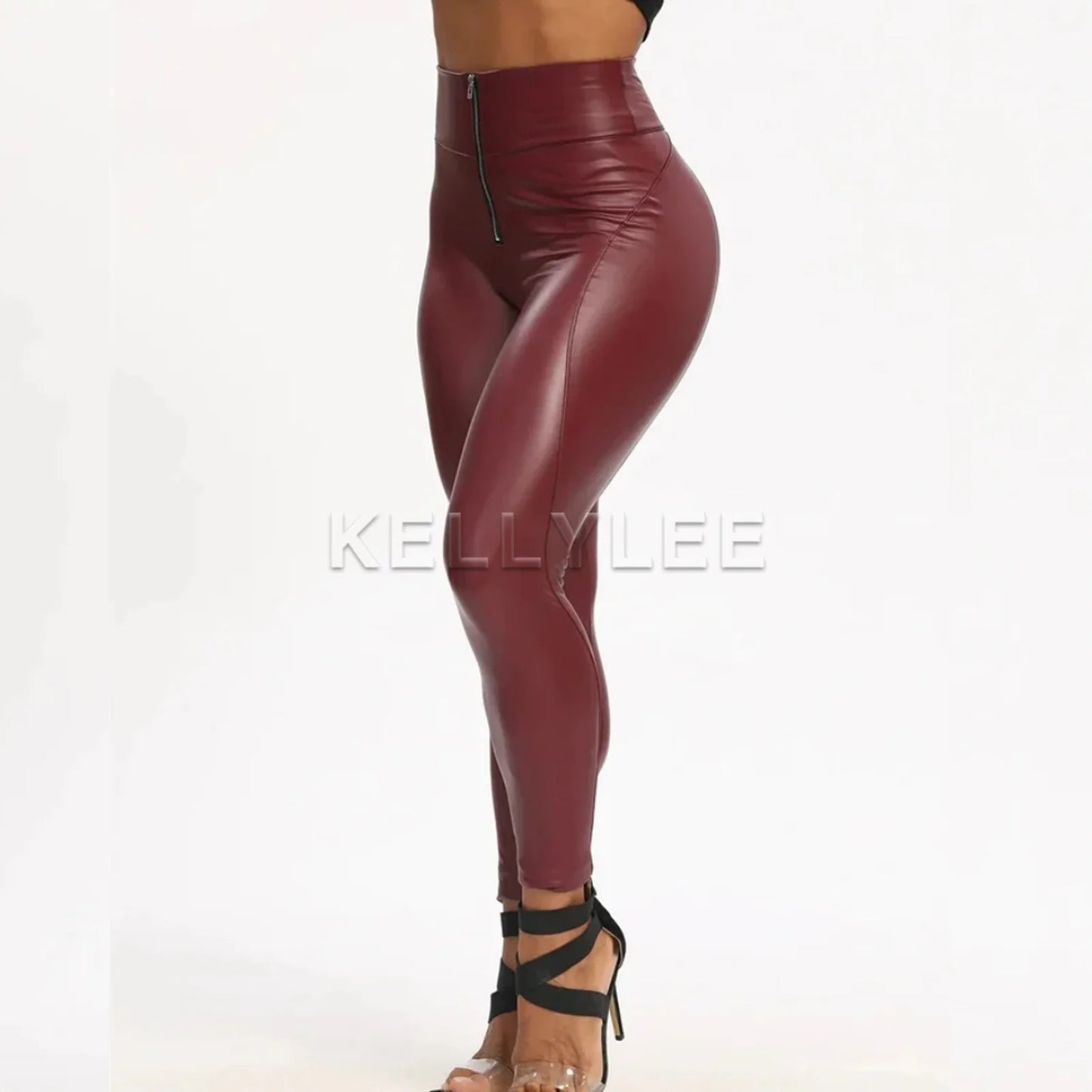 Women Pants High Waist Skinny Shine Leggings New Jeans Smooth Leather Jean Large Buttocks Unique Slim Long Skinny Pencil Pants