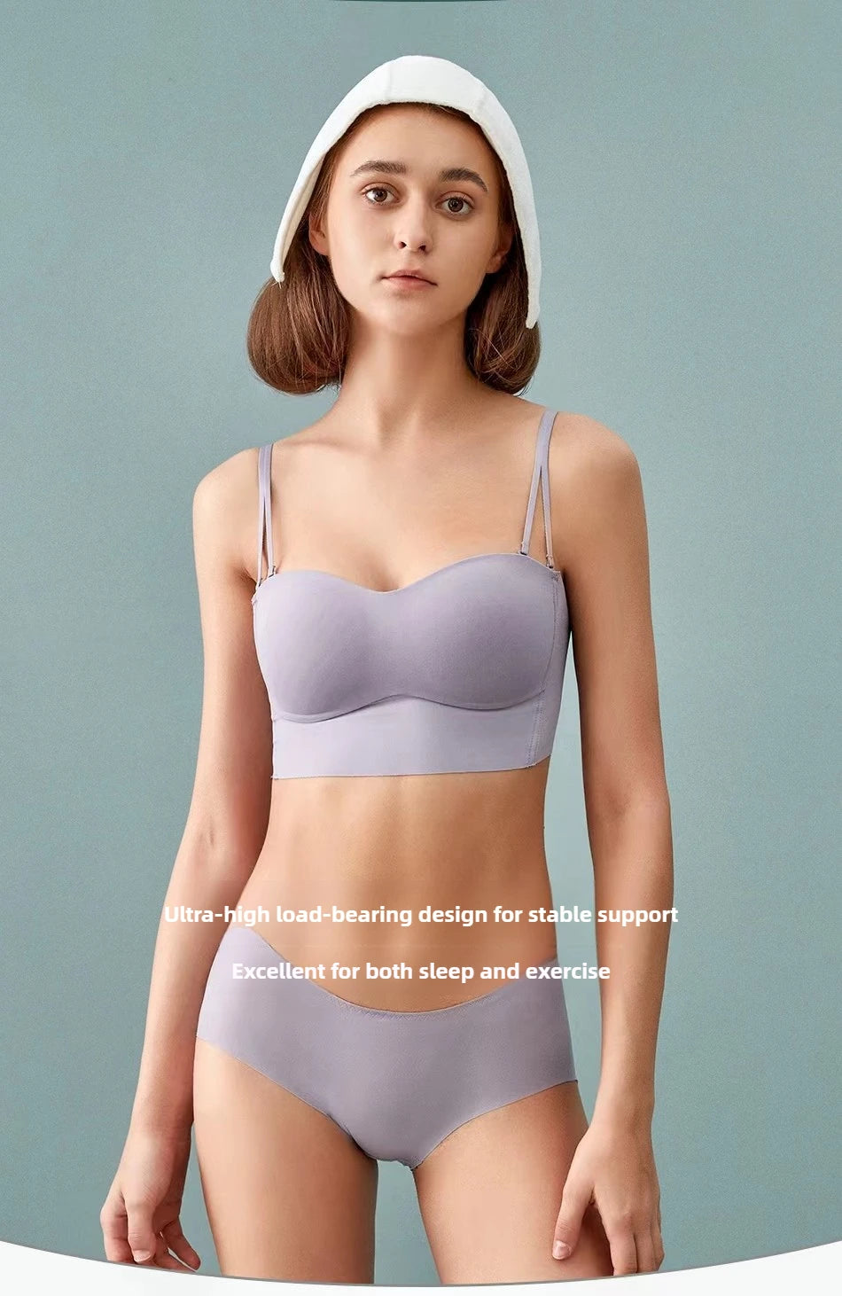 Women's Bra Is Comfortable Without Underwire  with A Concentrated Chest and A Beautiful Back It Is A 1/2 Cup Thin Lingerie