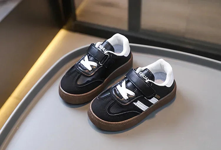 Kids Sneakers Lightweight Children's Shoes Spring Autumn Non-slip Sole Casual Shoes PU Leather Upper Boys Girl Sneakers 3 Color