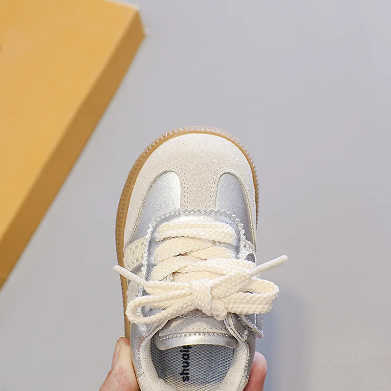 Kids Shoes Toddler Sneakers Children Skateboarding Shoe Designer Grey Color Infant Boys Girls Baby Trainers