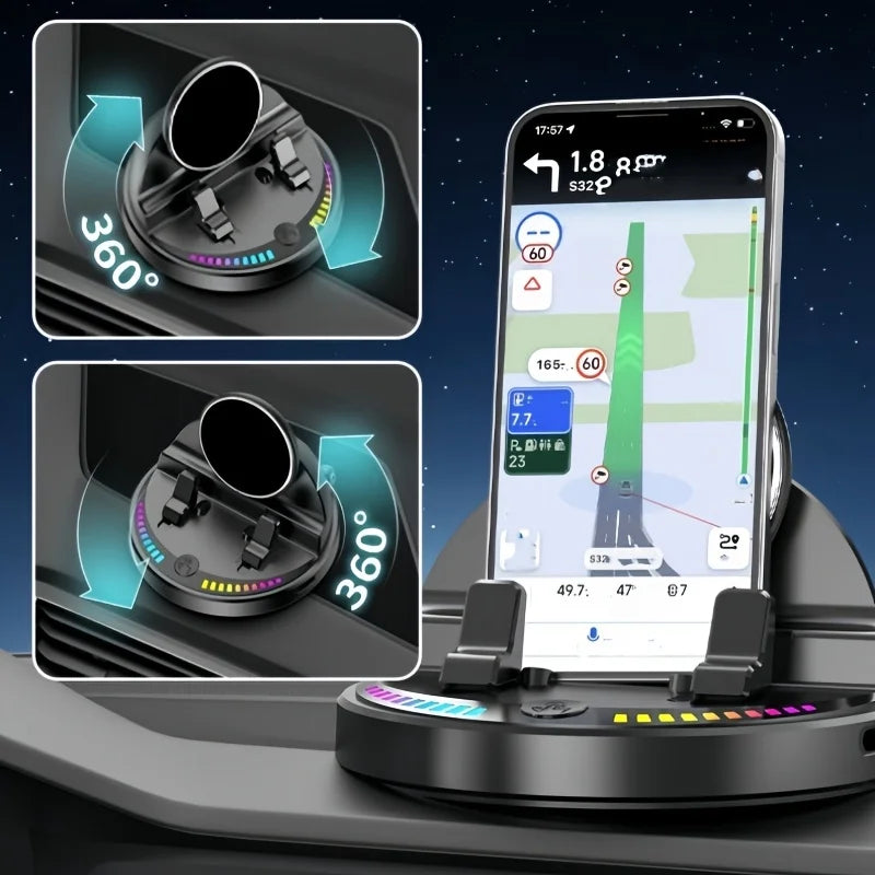 Car Phone Holder Wireless Charging Dashboard Auto Phone Support 360 Degree Rotatable for Home Office Desk Phone Holder