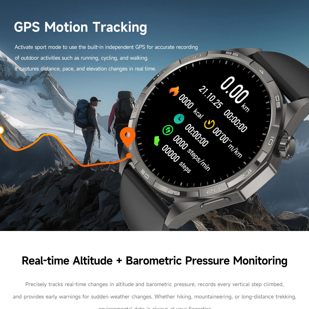 Smart Watch GT6 Pro (2025) 1.50-inch HD AMOLED GPS Message Reminder Bluetooth call Heart rate 4GB Smartwatch Reduction 100%