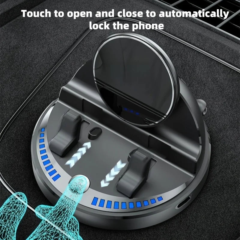 Car Phone Holder Wireless Charging Dashboard Auto Phone Support 360 Degree Rotatable for Home Office Desk Phone Holder