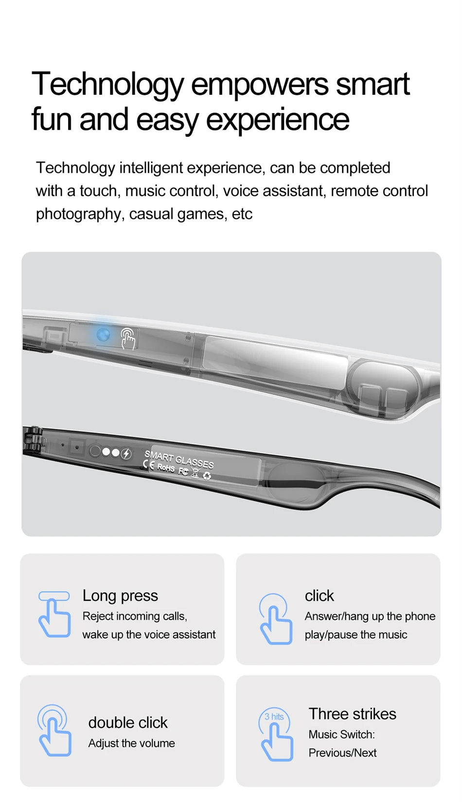 2025 New Smart Glasses Men Multiple Language Al Intelligent Translation Anti-blue Lens Wireless Call Voice Assistant Glasses Man