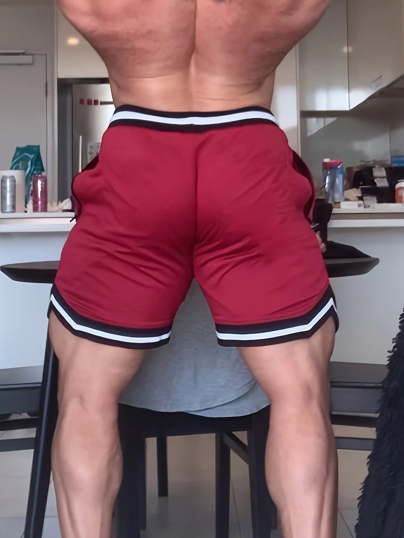 Men Shorts Breathable Mesh Knee Length Jogger Basketball Casual Workout Shorts for Men Short Pants