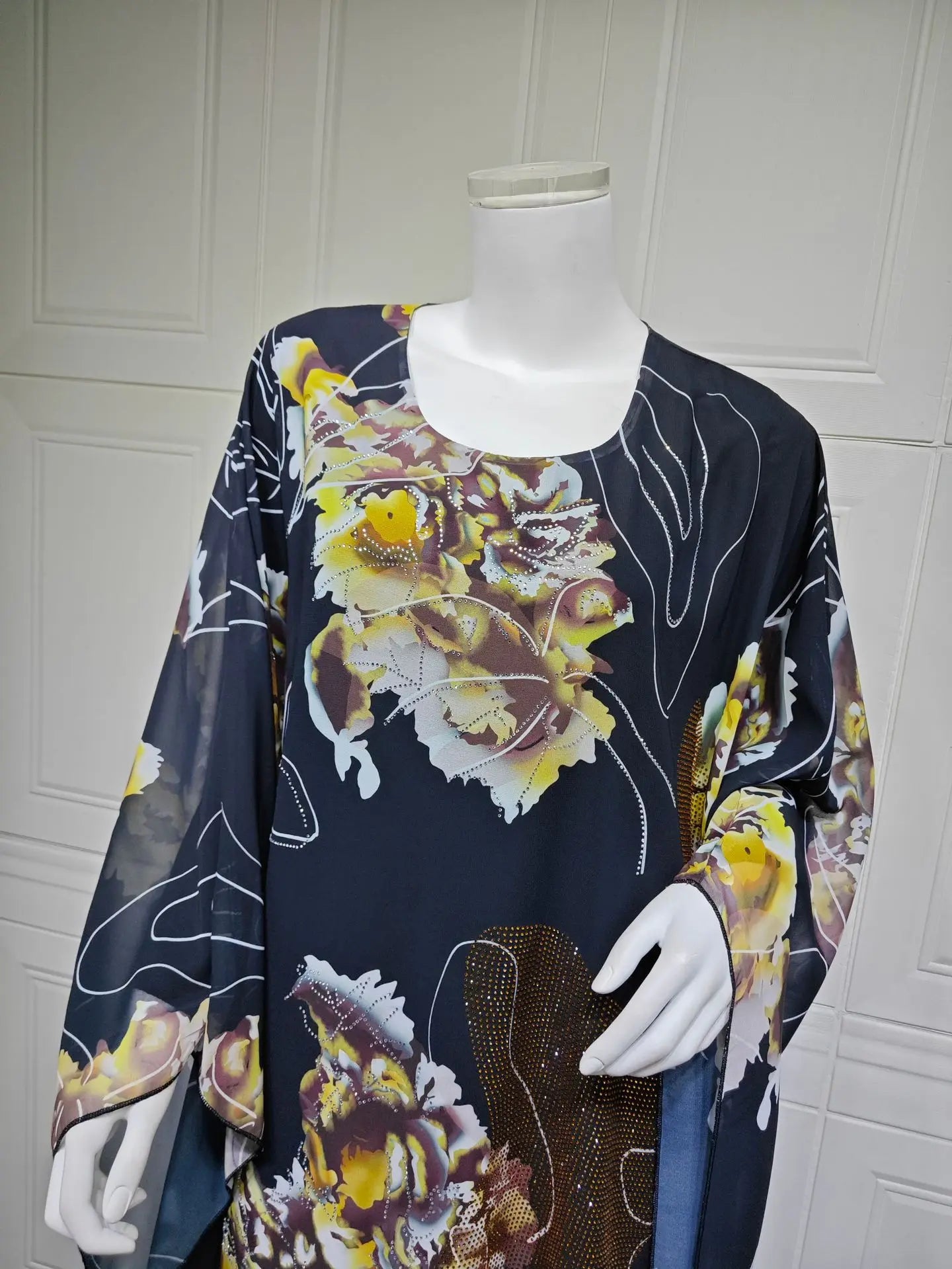 Muslim Dress for Women Chiffon Diamond Party Abaya Dresses Arab Long Robe Morocco Dubai Kaftan Vestidos Jalabiya Ramadan Eid